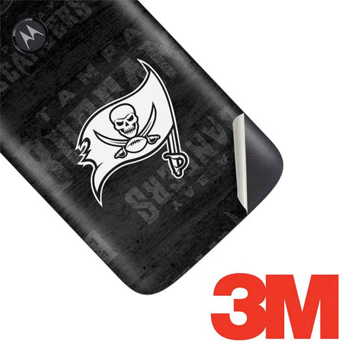 NFL Tampa Bay Buccaneers Black & White Moto E5 Play Skin